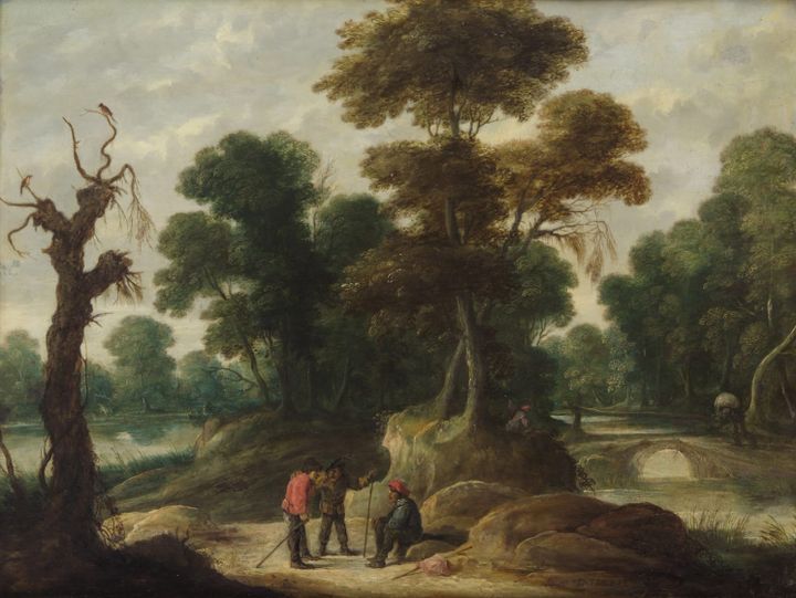 세 농부가 있는 풍경 Landschaft mit drei Bauern