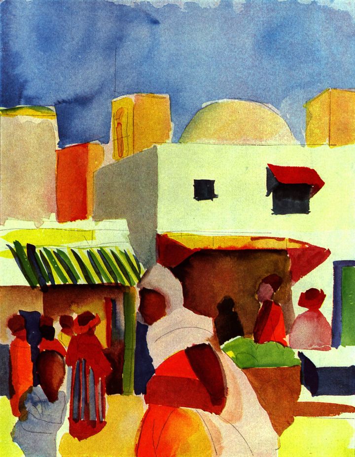 모스크가 있는 시장 (Markt mit Moschee / Market with Mosque)