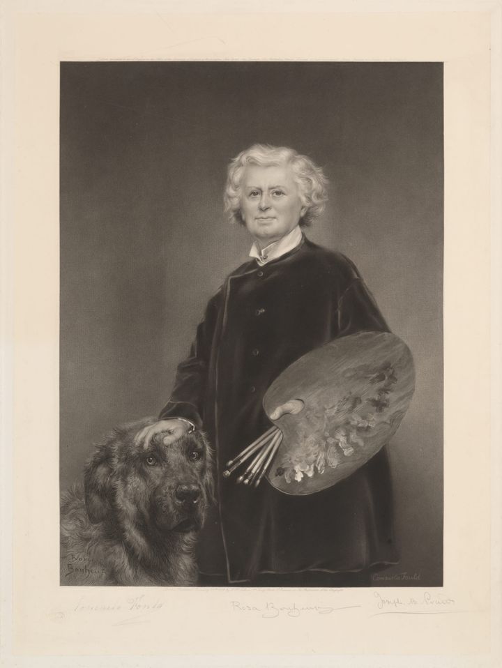 로자 보뇌르의 초상 (Portrait of Rosa Bonheur, 콩수엘로 풀드 원작에 따른 조셉 B. 프랫의 판화)
