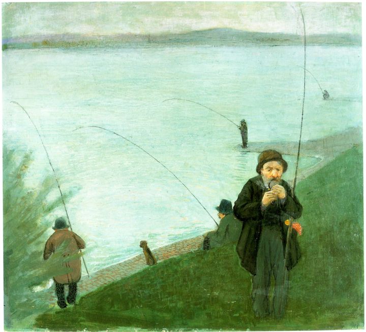 라인강의 낚시꾼들 (Angler am Rhein / Anglers on the Rhine, 1907)