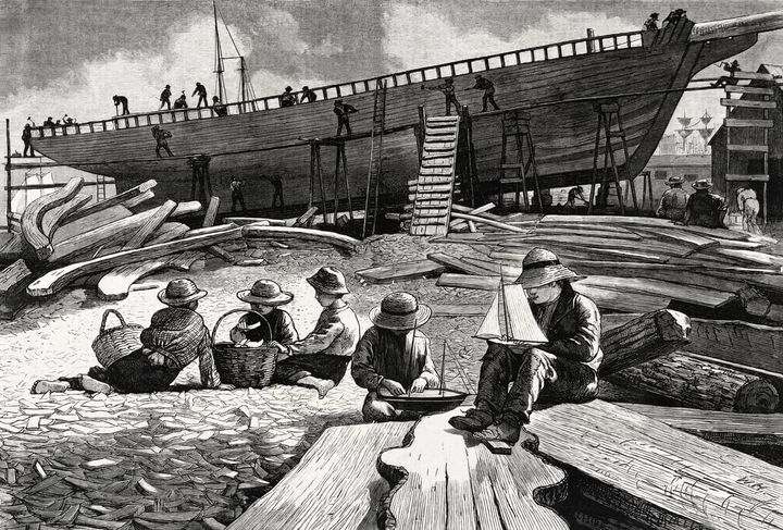 조선소의 아이들 - Shipbuilding, Gloucester, Massachusetts