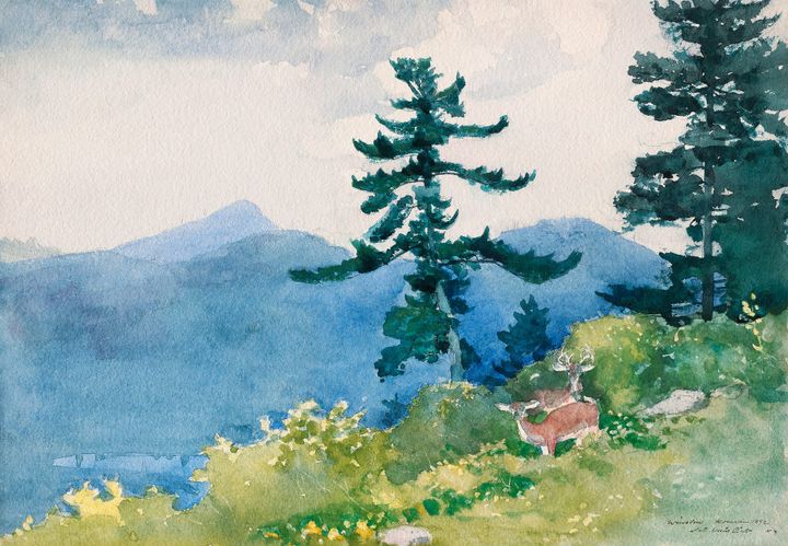사슴들의 안식처 - The Two Guides (Deer in the Adirondacks)