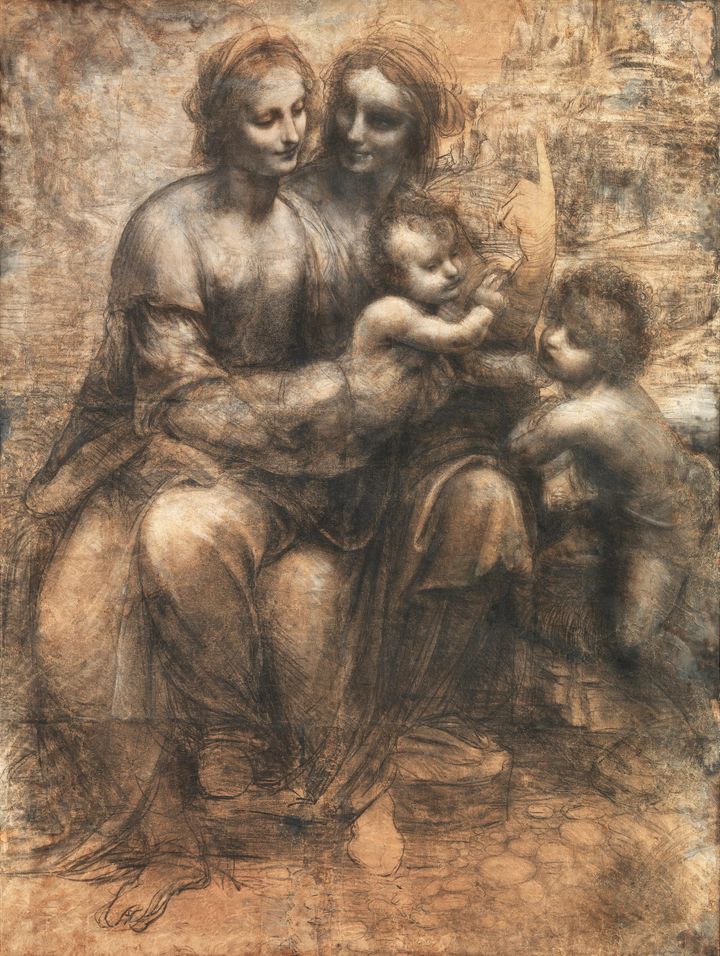 성 안나, 성모자, 어린 세례자 요한 (The Virgin and Child with Saint Anne and Saint John the Baptist / The Burlington House Cartoon)
