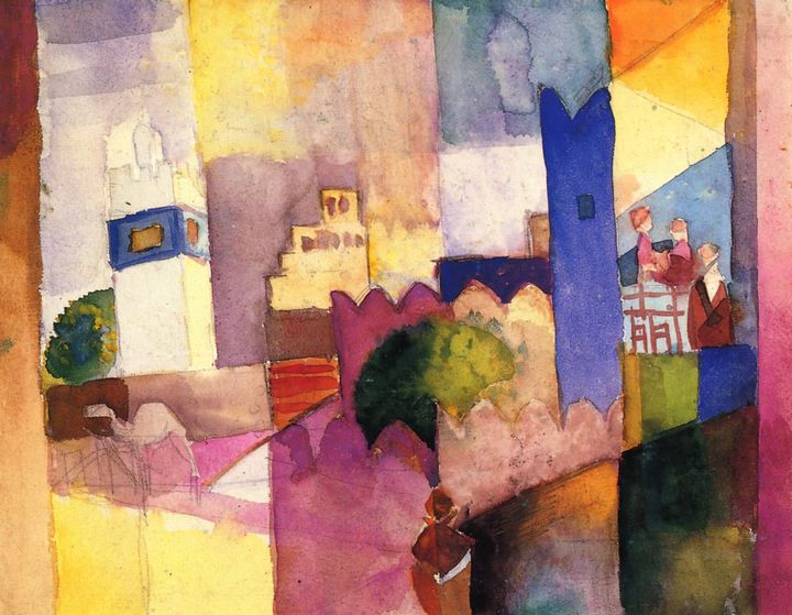카이루안의 풍경 (Landschaft bei Kairouan / Landscape near Kairouan, 1914)