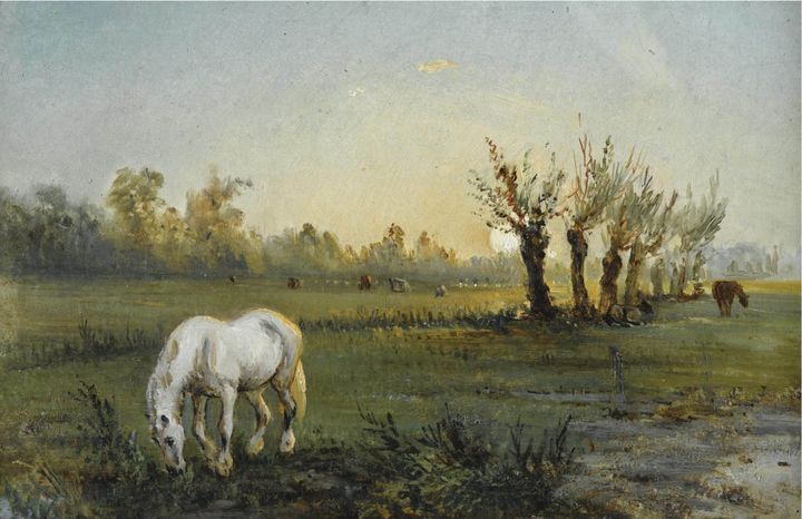 목초지의 백마 - White Horse in a Meadow