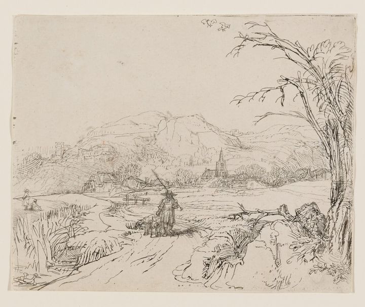 우유 짜는 사람, 사막이 있는 풍경 (The Milkman, Landscape with a Cowherd and Mountains)