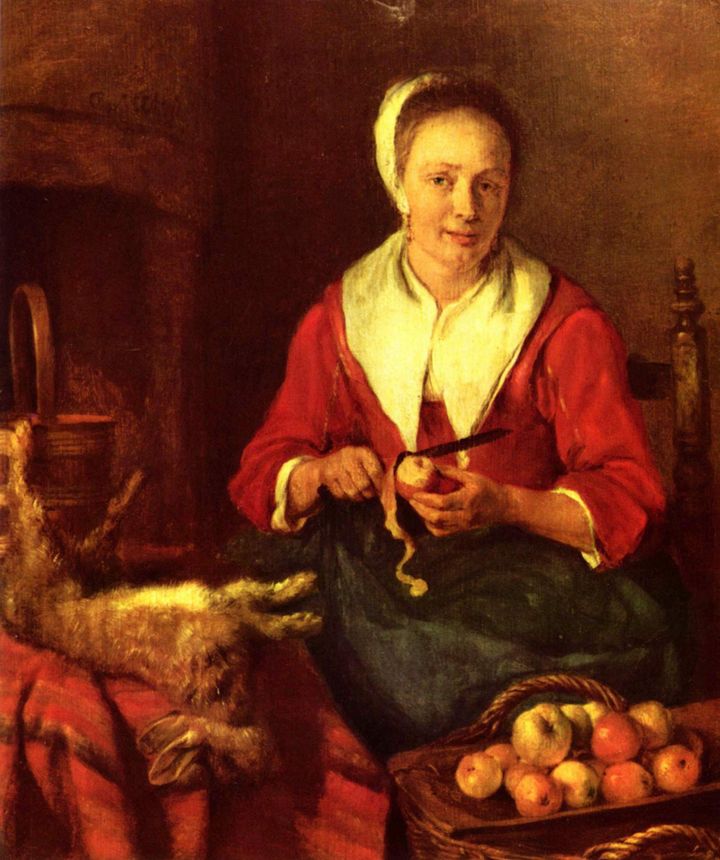 사과 깎는 여인 A Woman Peeling Apples