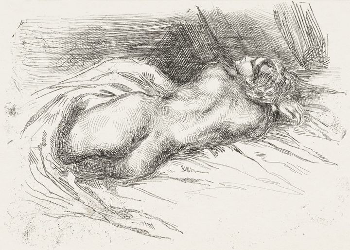 누워있는 누드 (Nude Lying Down / Femme nue couchée, c. 1826)