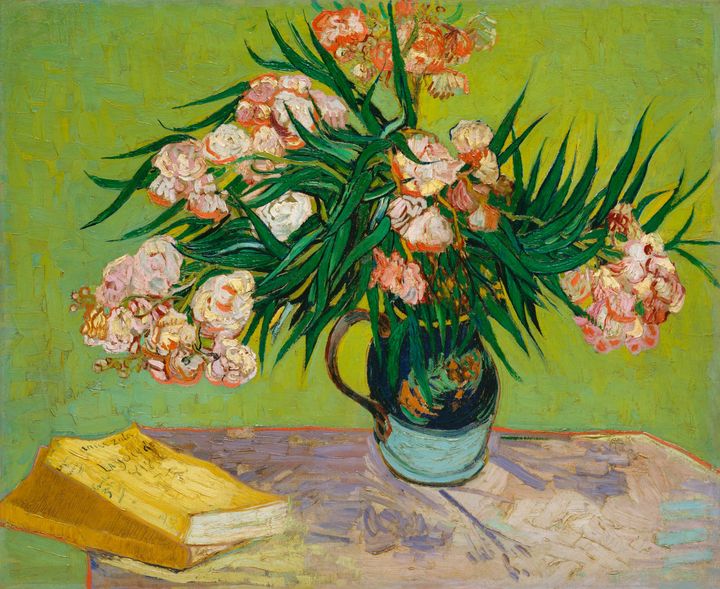 책이 있는 정물 - Still Life with Oleanders and Books