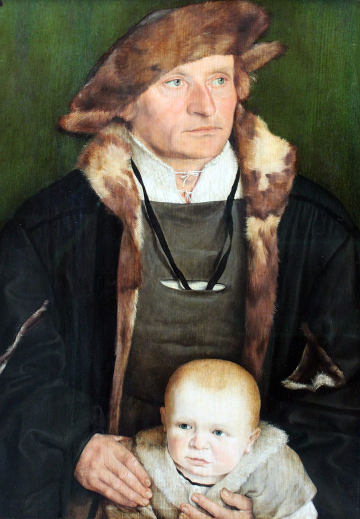 아들과 함께 있는 한스 우르밀러 Hans Urmiller with his Son