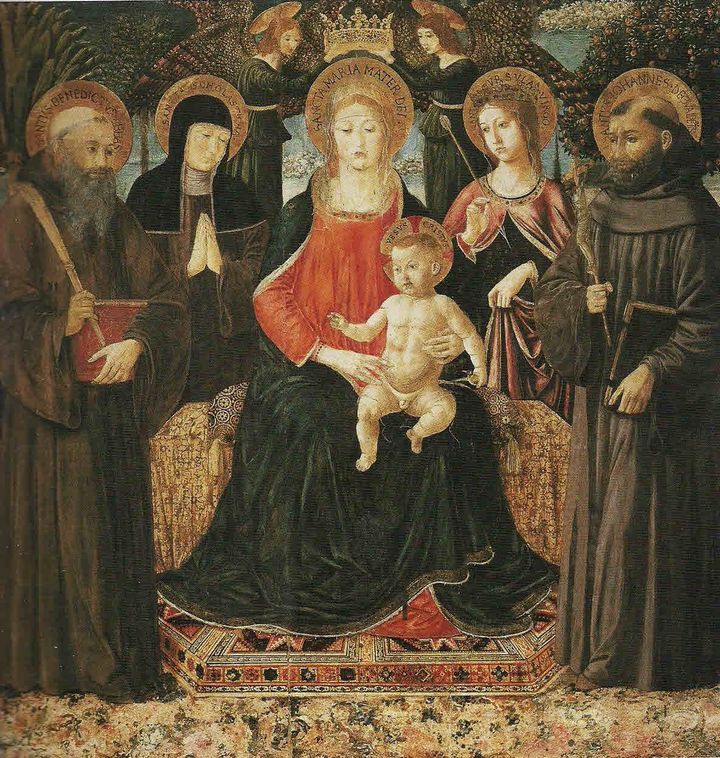 프란체스코 성인들과 함께 좌정한 성모자 Madonna Enthroned with Franciscan Saints