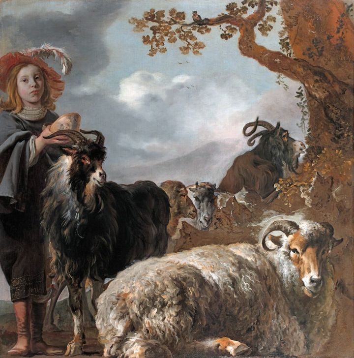 양과 염소가 있는 양치기 소년의 초상 Shepherd's boy with sheep and goats