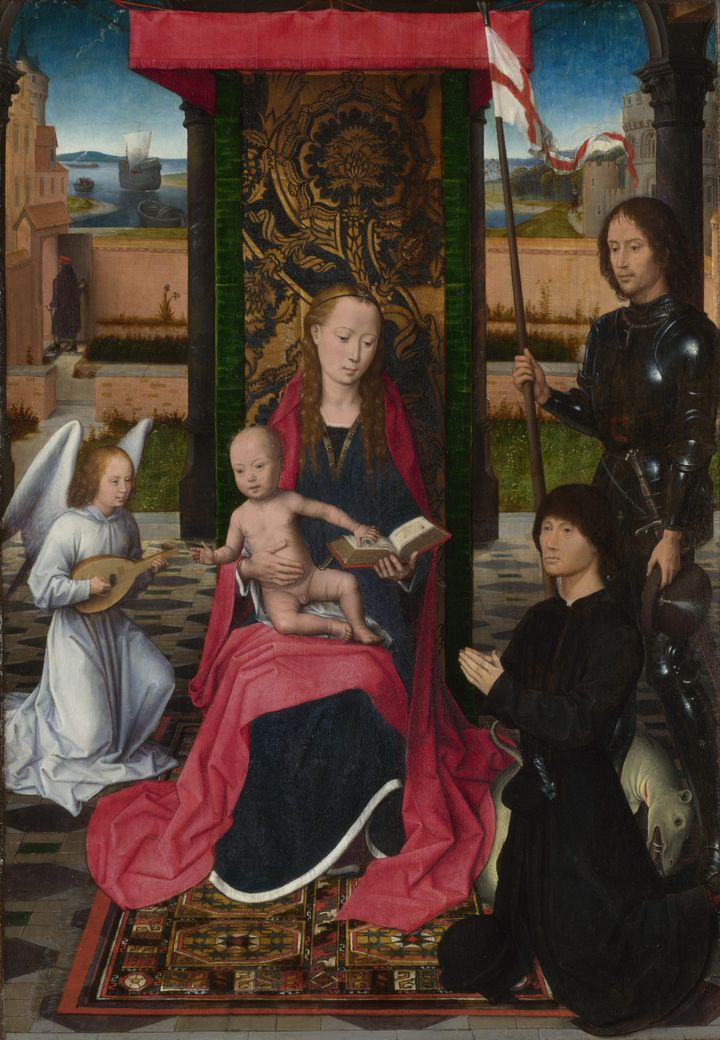 천사와 성 조르주와 기증자가 있는 성모자 The Virgin and Child with an Angel, Saint George and a Donor