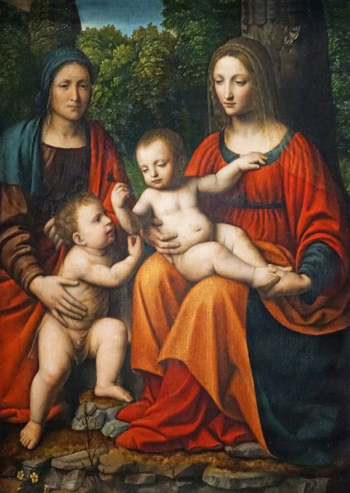 성녀 안나와 함께 있는 성모자와 아기 세례 요한 The Holy Family with Saint Anne