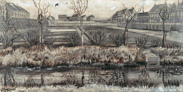 헤이그의 Schenkweg 가의 정원 The Garden of the Schenkweg in The Hague