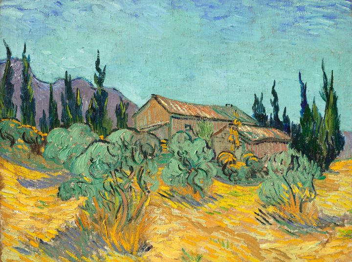 올리브 나무와 사이프러스가 있는 오두막 Cabanes de bois parmi les oliviers et cyprès