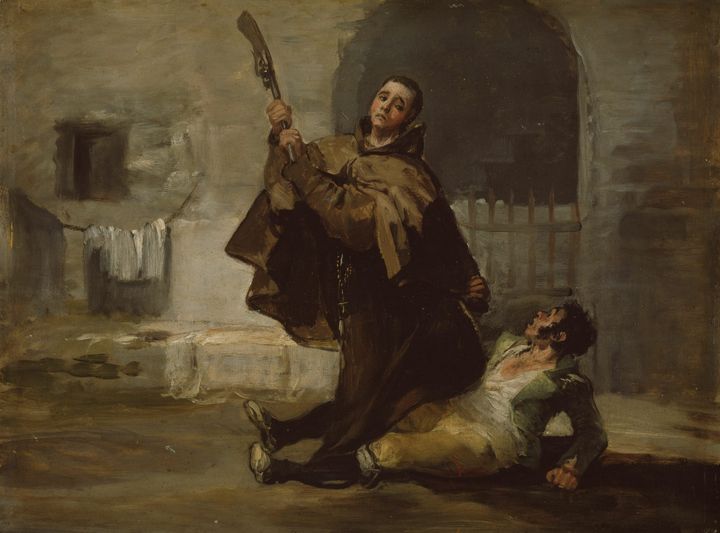 산적 엘 마로가토를 내리치는 페드로 신부 Friar Pedro Hits El Maragato with the Gun Butt (Friar Pedro de Zaldivia and the Bandit El Maragato series)
