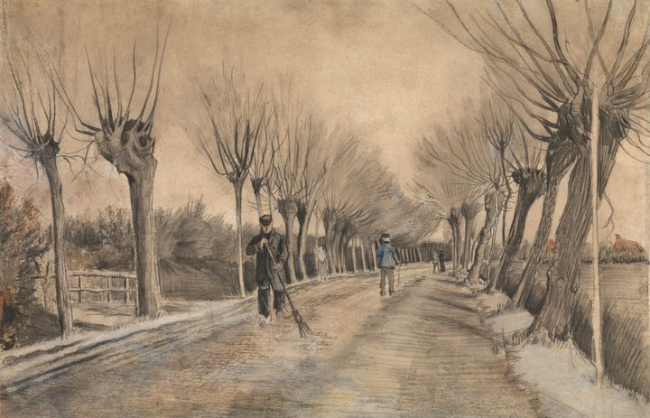 즈네의 버드나무 길이 있는 풍경 Avenue of Pollard Willows near Nuenen
