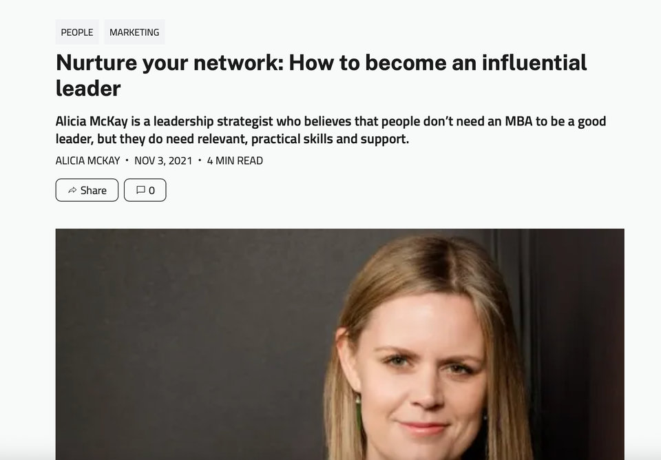 Nurture your network