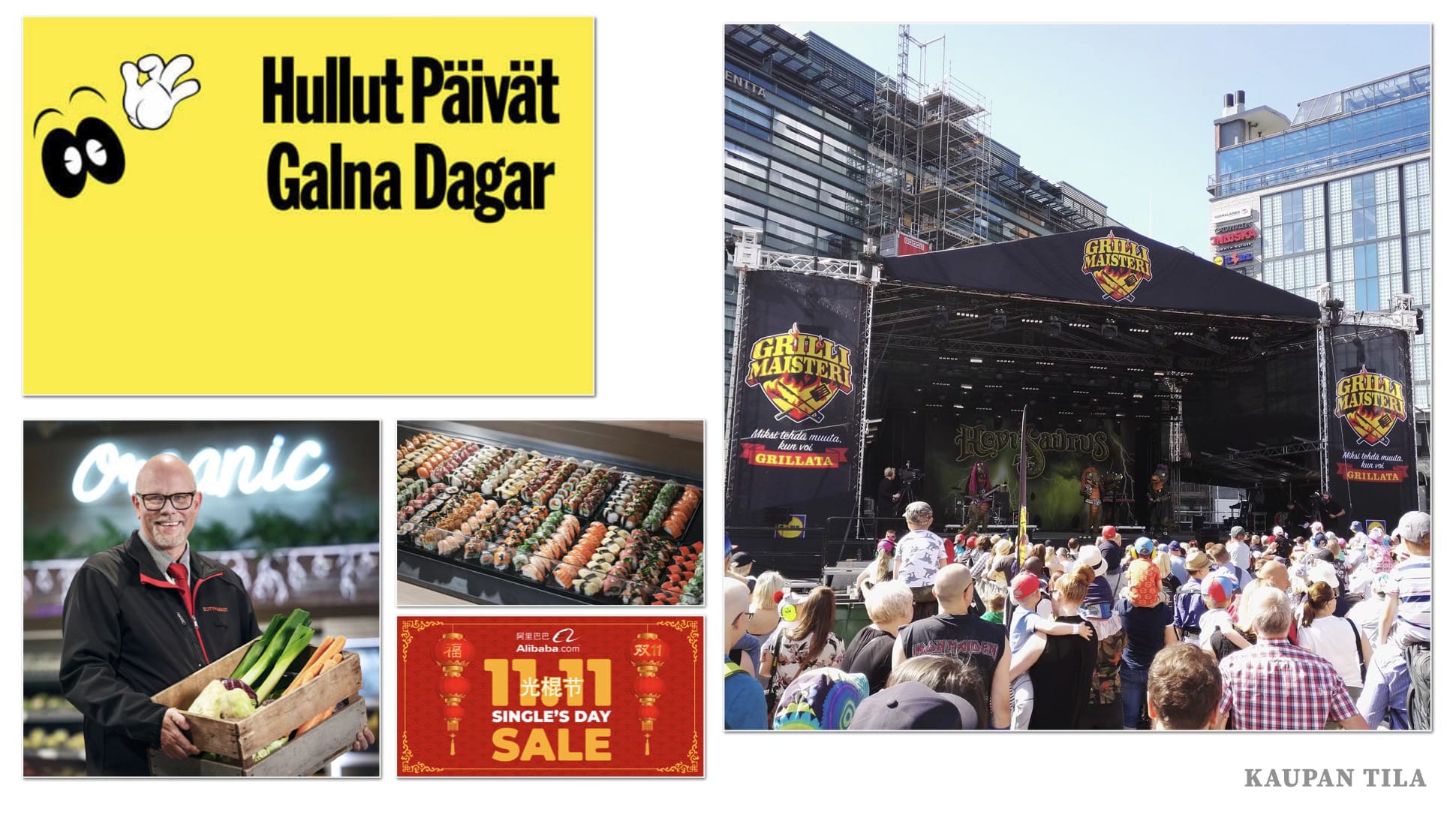 grillimaisteri sushi hullut paivat ja singels day kannustivat asiakkaita
