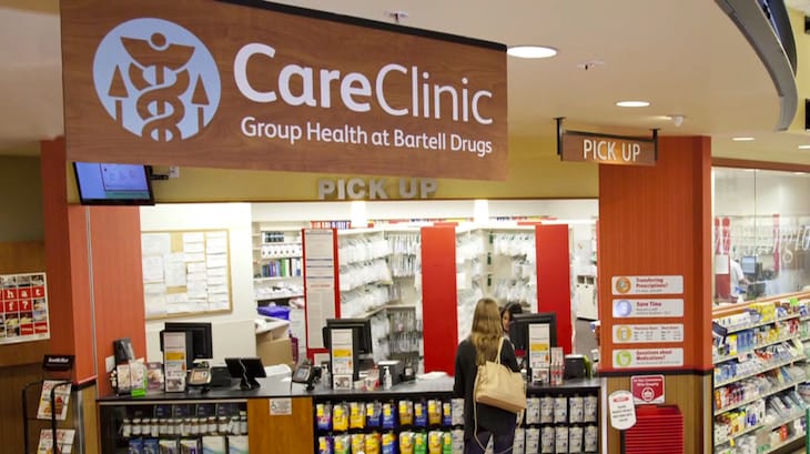 Bartell Drugs CareClinic counter