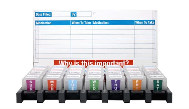 Benzer Pharmacy compliance pill tray