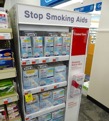 CVS Pharmacy smoking cessation display