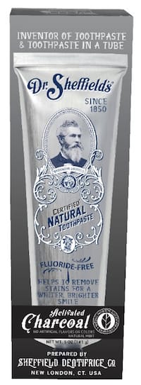 Dr. Sheffield's Certified Natural Activated Charcoal Toothpaste