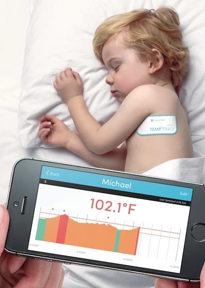 TempTraq temperature patch_child_Blue Spark
