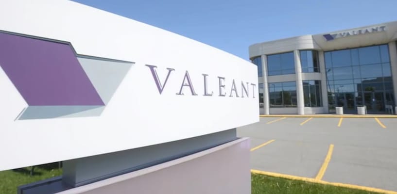 Valeant HQ sign closeup