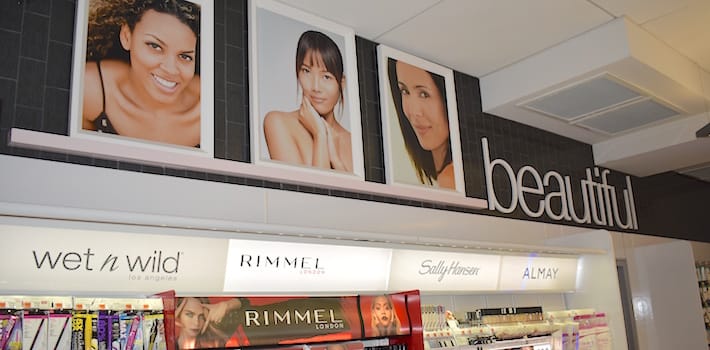 Walgreens beauty department banner