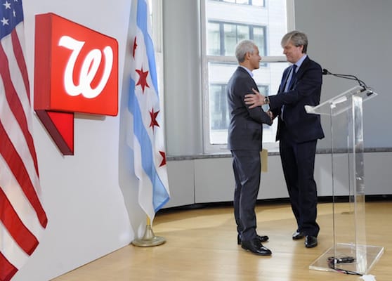 Rahm Emanuel_Alex Gourlay_Walgreens Chicago tech center