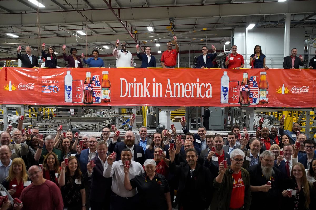 Coca-Cola Beverages Florida unveils America250 commemorative cans
