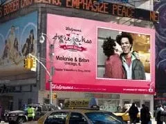 Walgreens ‘shares kisses’ on Times Square billboard
