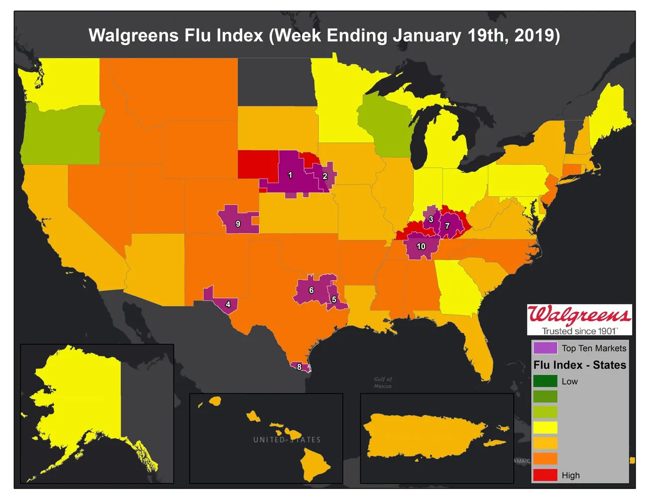 Texas and Kentucky markets see flu activity gains
