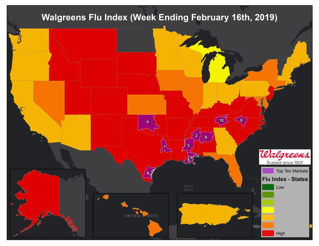 Wyoming, Oklahoma and Montana see flu activity gains in Walgreens Index
