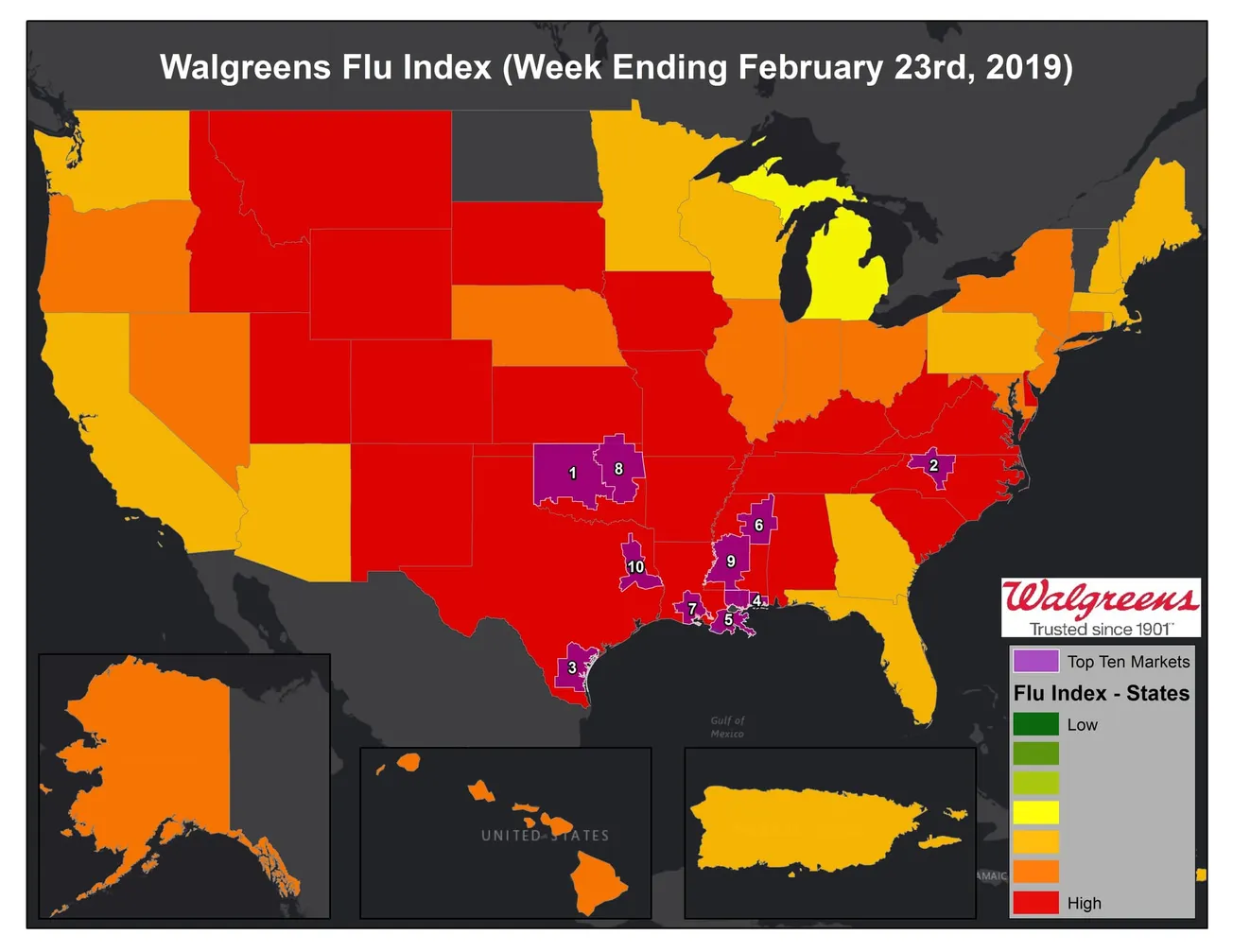 Oklahoma City, Okla. and Greensboro, N.C. tops in flu activity
