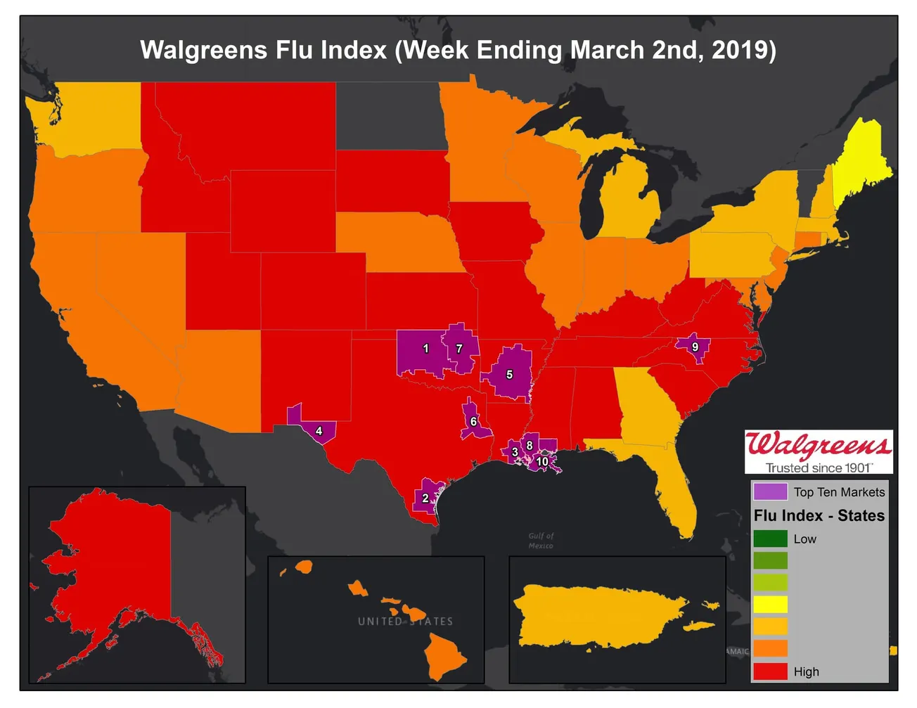 The Midwest sees flu activity gains in Walgreens Flu Index