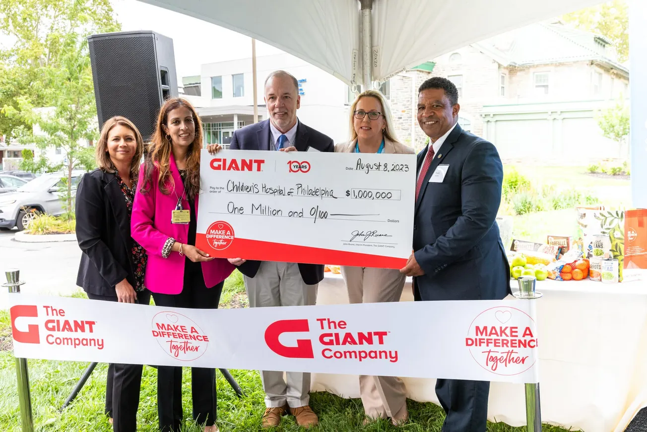 The GIANT Company donates $1 million to Children’s Hospital of Philadelphia