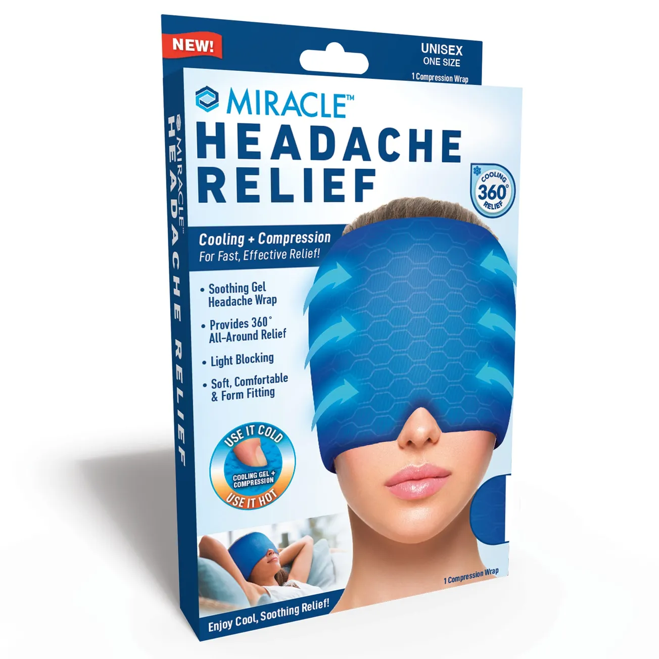 Miracle Headache Relief’s cool compression targets pain