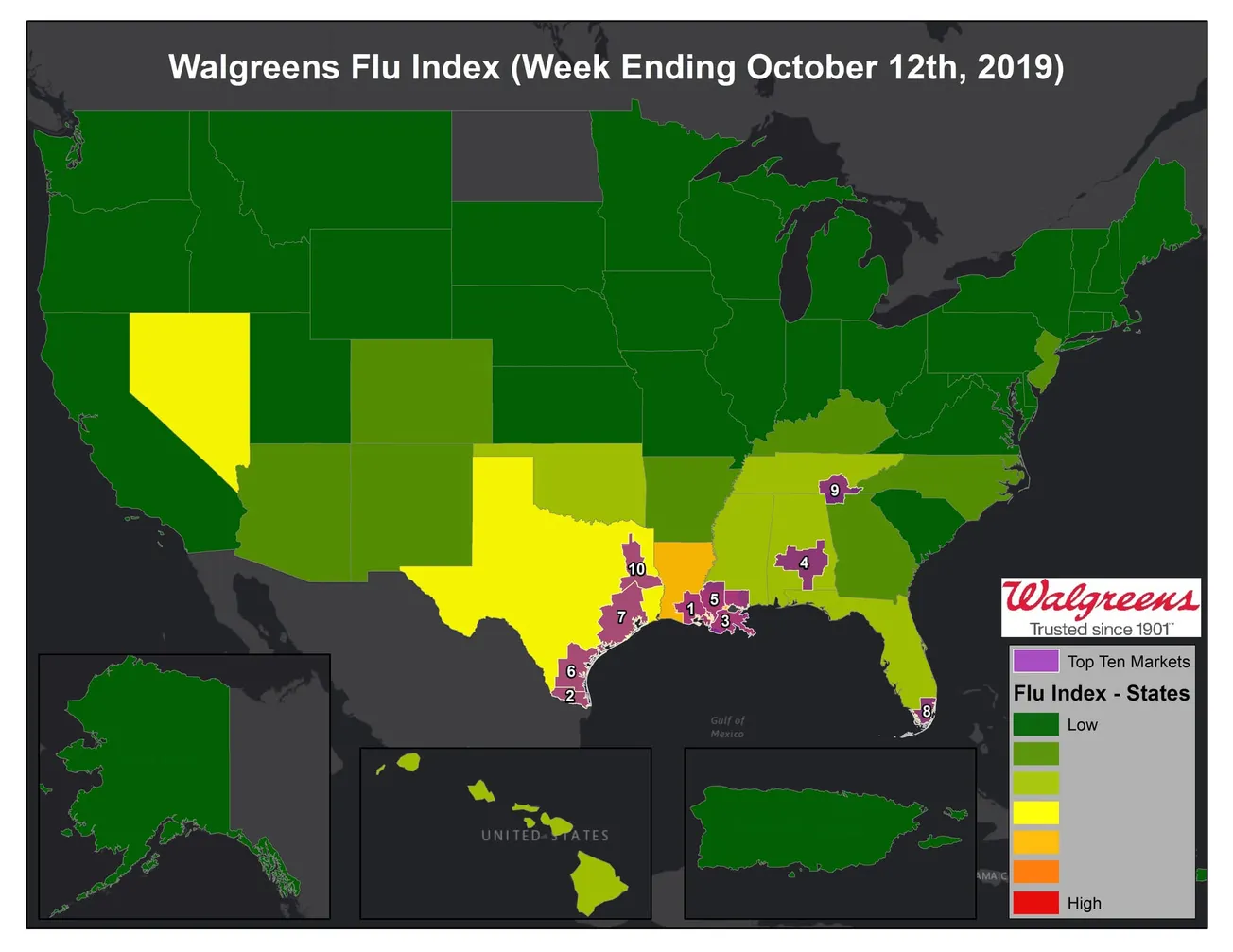 Walgreens Flu Index returns for 2019-2020 flu season