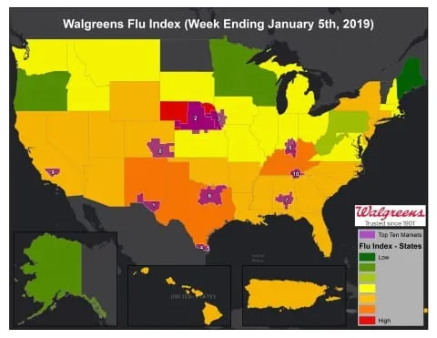 Hawaii, Connecticut and Maryland see flu activity gains