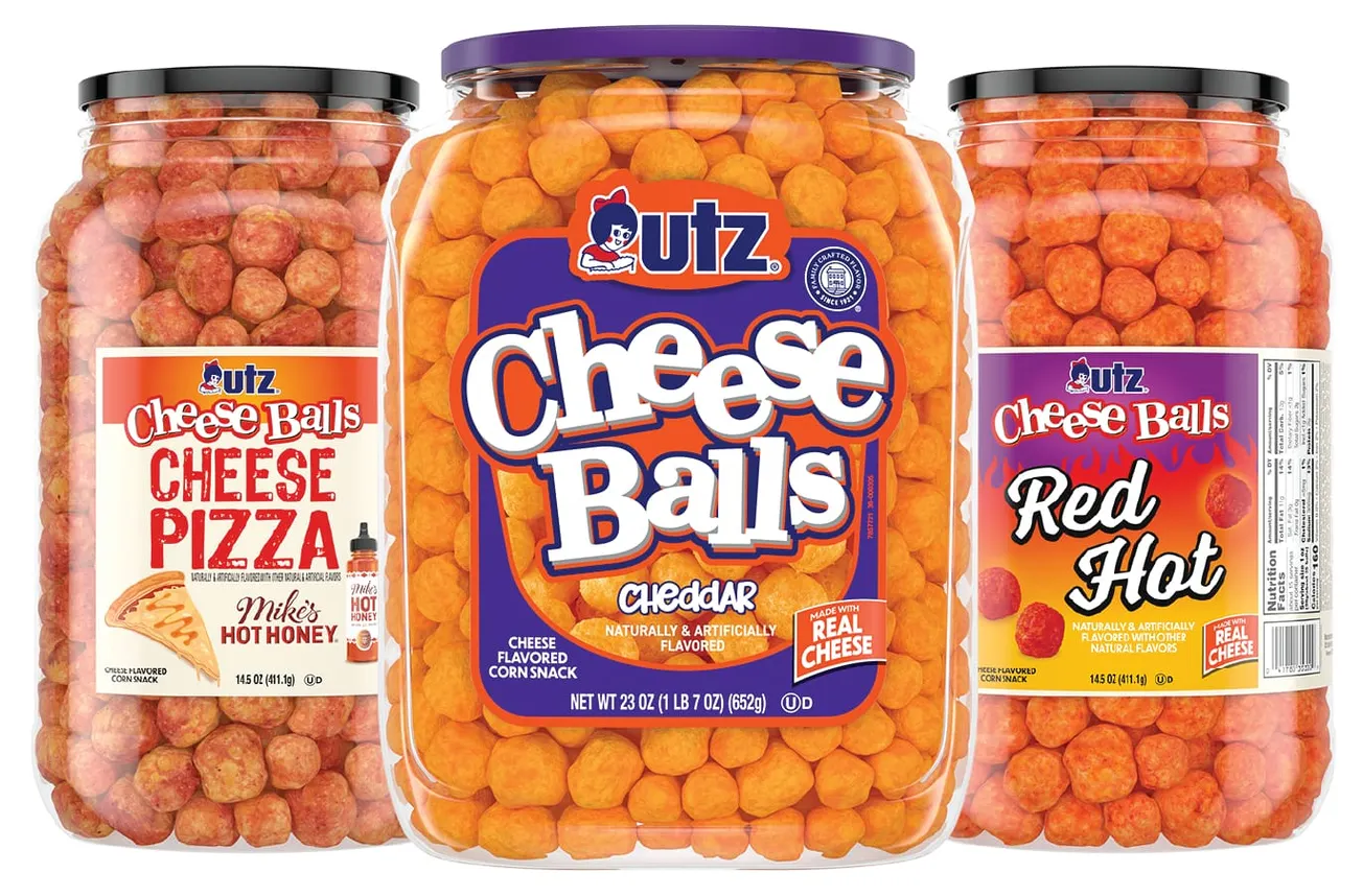Utz rolls out new limited-time flavors and a redesigned barrel for cheese balls