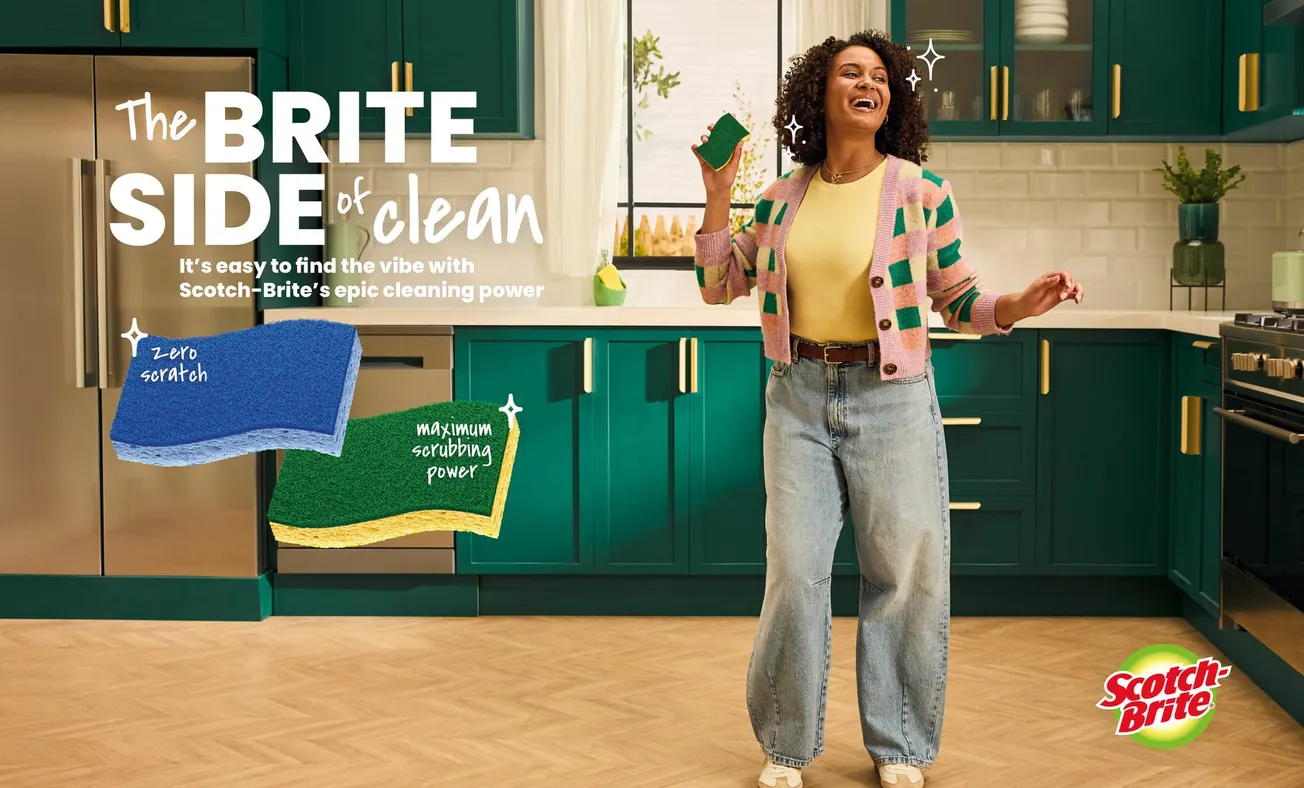 Scotch-Brite launches "The Brite Side of Clean," featuring iconic track "So Fresh, So Clean"