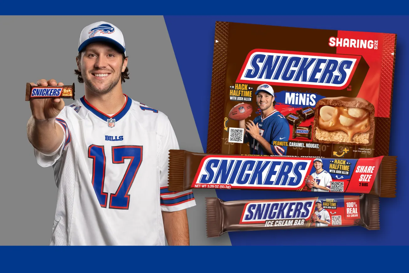 SNICKERS drafts Bills QB Josh Allen to beat halftime hunger