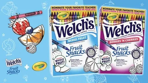 Welch's Fruit Snacks teams up with Crayola to put teachers fFirst