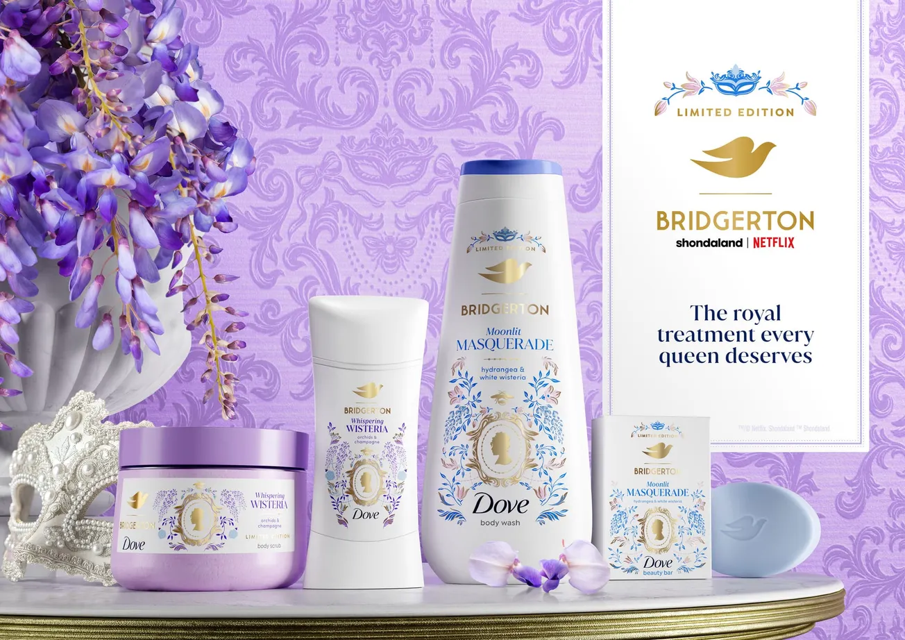 Dove teams up with Bridgerton - from Netflix and Shondaland to roll out limited edition collection