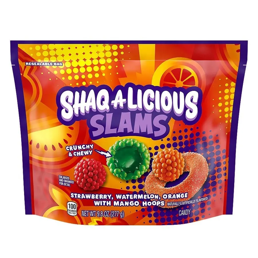 Shaquille O'Neal's new hoops-inspired candy Shaq-A-Licious SLAMS makes debut