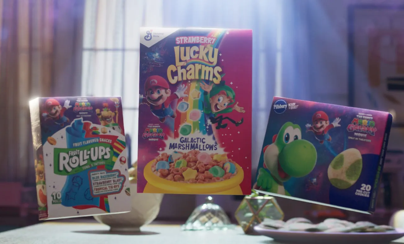 General Mills brings the entire family together with new The Super Mario Galaxy movie themed foods