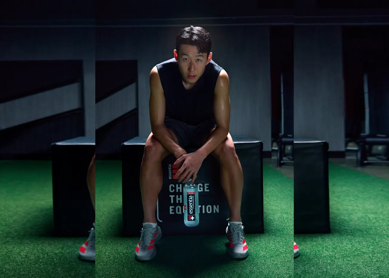 Essentia Water and soccer icon Son Heung-Min team for "Change the Equation" campaign